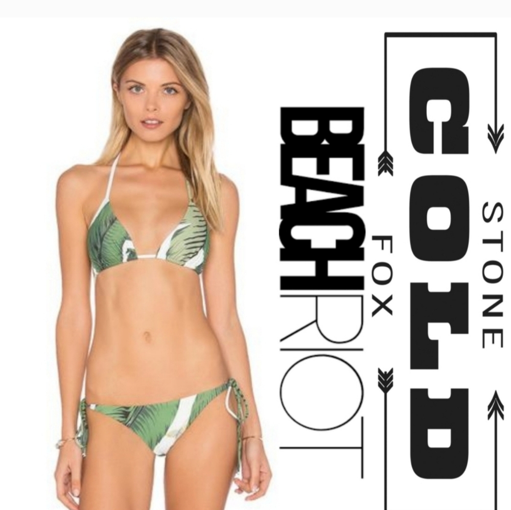Stone Cold Fox X Beach Riot Hana Bikini TOP ONLY NWT